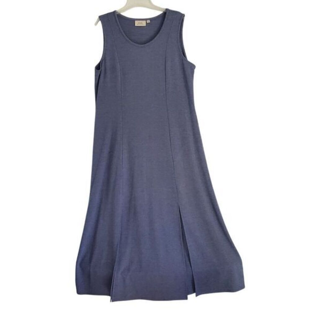 Mind Over Matter Maxi Dress Womens XL Sleeveless Tank Blue Stretch French Terry - Picture 2 of 10